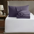 thumbnail image 2 of Nestl Twin Sheet Sets, 1800 Series Deep Pocket 3 Piece, Soft Microfiber Kids Bedding Set, PURPLE EGGPLANT sheets, 2 of 10
