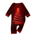 thumbnail image 4 of Family Matching Christmas Pajamas – matching family christmas pajamas – Matching Christmas Pjs for Family with Red Light-Up Christmas Tree Print Tops & Plaid Pants – Christmas family pajamas matching, 4 of 5