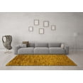 thumbnail image 3 of Ahgly Company Indoor Round Abstract Yellow Contemporary Area Rugs, 3' Round, 3 of 4