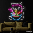 thumbnail image 3 of Craftnamesign Cat Ramen Neon Sign, Ramen Restaurant Decor, Shop Signage, 3 of 4