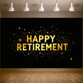 thumbnail image 5 of Black Background with Golden Stars Happy Retirement Banner Party Decoration Retirement Party Supplies Photography Props Backdrop Decor for Retirement Celebration Event Gathering, 5 of 8