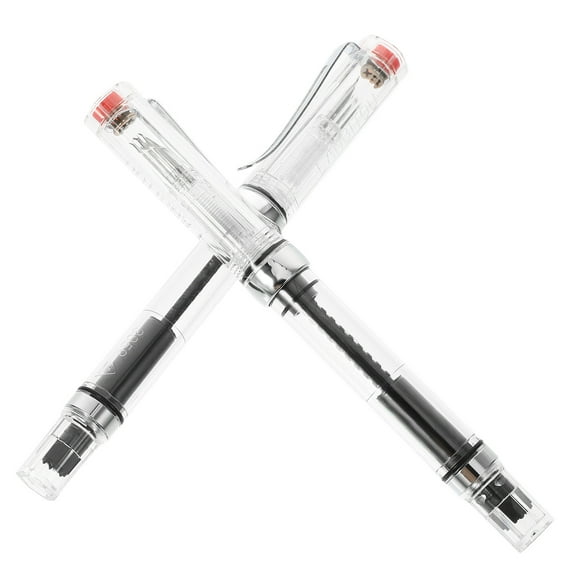 FRCOLOR 2 Pcs Fountain Pen Ink Drawing Calligraphy Pen 14.30X1.20X1.20CM Transparent