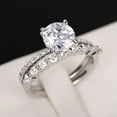 thumbnail image 3 of EOEMY Elegant 925 Silver Anniversary Ring Women Cubic Zircon Jewelry Sz 6-10-6, 3 of 5