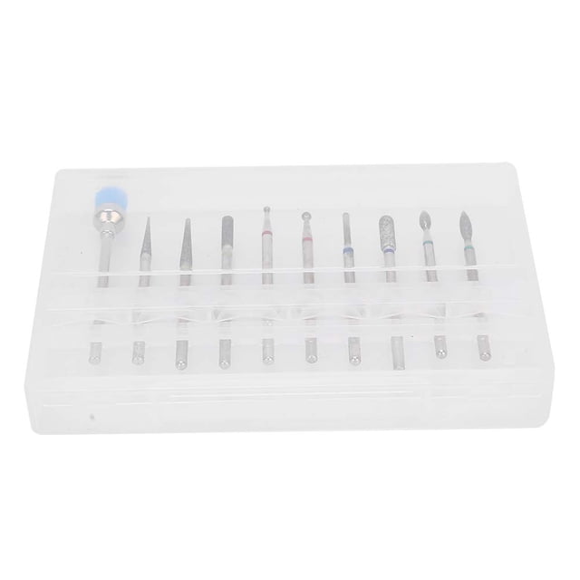 Brocas para uñas, 10 piezas, herramienta para pulir uñas, broca para manicura, rendimiento de primer nivel