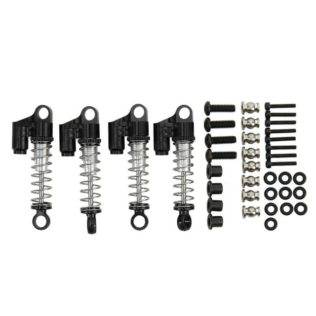 Front Rear Shock Damper, Wear Resistant Good Durability Front Rear Shock Absorbers For 1/16 RC Car Black