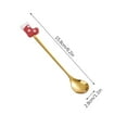 thumbnail image 3 of Stainless Steel Spoon, Christmas Dessert Spoon, Festive Pendant Tableware for Holiday Parties and Family Gatherings, Durable Polished Kitchen Utensil for Coffee Tea Cocktail Mixing, 3 of 8