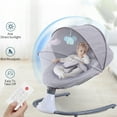 thumbnail image 3 of BEJOLO Electric Baby Swing for Infants, Portable Baby Bouncer with Remote Control,bluetooth Music, Gray, 3 of 9