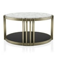 thumbnail image 5 of Furniture of America Wilmo Faux Marble 1-Shelf Coffee Table, Brass, 5 of 7