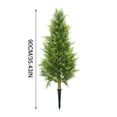 thumbnail image 2 of 3FT UV Resistant Artificial Topiary Trees Outdoor, 35in Faux Cedar Tree with Full & Realistic Leaves, Fake Cypress Tree for Front Door Proch Patio Deck Balcony Yard Decor (C), 2 of 9