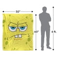 thumbnail image 5 of Spongebob Blanket, 50"x60" Spongebob Angry Face Silky Touch Sherpa Back Super Soft Throw Blanket, 5 of 5