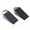Silver, variant on Sekonow 2 Pack Door Stoppers, 304 Stainless Steel Rubber Door Stopper Wedge, Non-Slip Heavy Duty Door Stop for Bottom of Door on Floor, Black
