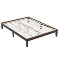 thumbnail image 7 of IVV Queen Size Platform Bed Frame, Wooden Simple Mattress Foundation for Bedroom Home Apartment, Brown, 7 of 7