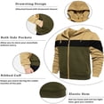 thumbnail image 3 of CNKOO Men‘s Hoodies Zip Front Sweatshirt Color Blocking Hooded, 3 of 9