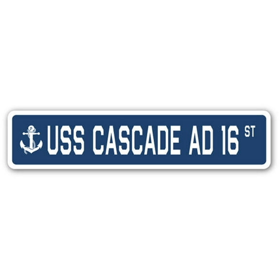 USS CASCADE AD 16 Street Sign us navy ship veteran sailor gift