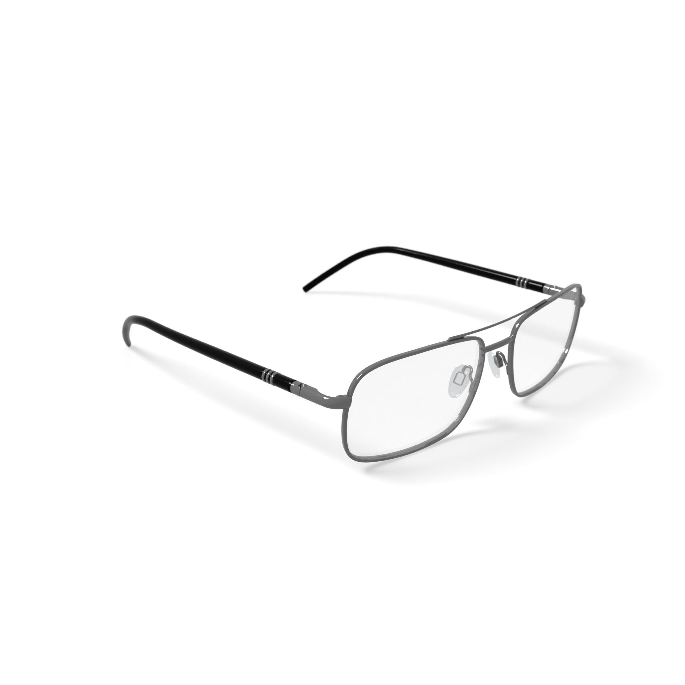 Stetson Men's ST281 Rectangular Prescription Eyeglasses with Case, Gunmetal