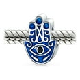 thumbnail image 2 of CHOK Bling Jewelry Crystal Blue Evil Eye Protection Dangle Charm Bead .925 Sterling Silver, 2 of 4