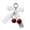 White mesh lace bow, variant on Elegant Cherrys Bowknot Love Charm Portable Keychain Charm Sturdy Pendant for Handbags Perfect for Daily Use Gifting