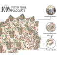 thumbnail image 4 of Vargottam Placemats- Placemat For Dining Table, Set Of 4- Printed & Reversible CottonNapkin-IndoorPlacematsFor Home & Kitchen Dining Table- Asian Paisley (Multicolor), 4 of 5