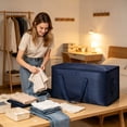 thumbnail image 5 of Heavy Duty Extra Large Storage Bag, Large Capacity Blanket Storage Bag, Clothes Storage Container, with Reinforced Handles Double Zipper Tote, for Clothes, Bedding, 5 of 5