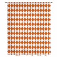 thumbnail image 2 of Orange Plaid Sheer Curtains 54" Long, Modern Minimalist Geometric Gingham Checkered Light Filering Curtains, Breathable Simi Curtain Privacy Drapes for Kitchen Bathroom Nursery Small Window Treatment, 2 of 9