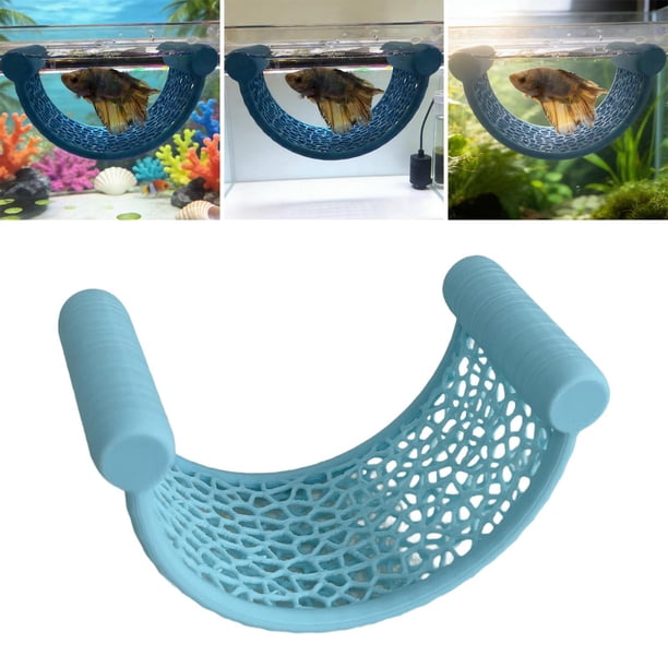 Hamaca flotante para Betta, accesorios para peceras, suministros para mascotas acuáticas, decoración de acuarios, de descanso flotante para Azul