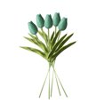 thumbnail image 1 of Mini flor artificial oficina en casa decoración floral fiesta de boda decorativa PU flor falsa, púrpura oscuro 5 piezas sidaley ZHF0582-13B, 1 of 6