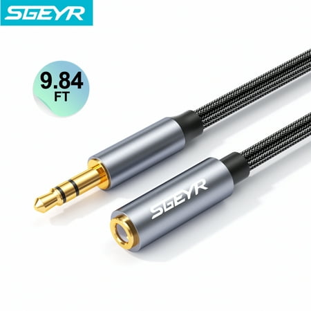 SGEYR 3.5mm 9.84ft Auxiliary Extension Cable AUX Cord Male to Female Headphone Extension Audio Stereo Cable
