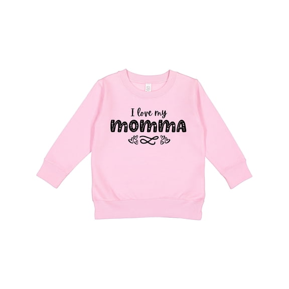 Inktastic I Love My Momma with Hearts Toddler Sweatshirt