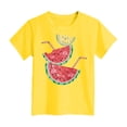 thumbnail image 4 of Hessimy Girls Athletic Yoga Shirts Summer Short Sleeve Quick Dry Crop Tops Basic Gym Tees(Yellow,5-6 Years), 4 of 4