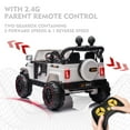 thumbnail image 6 of 12V Battery Kids Ride On Truck Electric Toy Car w/Music,LED,Cover,Remote Control(White), 6 of 14