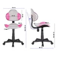 thumbnail image 5 of JJS Home Office Low Back Computer Executive Chair, Ergonomic Mesh Chair with Extra Large Base and Pads, Grey/Pink, 5 of 8