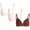 Chocolate/Blush/Ivory, variant on Girls' Training Bra - 3 Pack A-Cup Molded Wire-Free Microfiber Lace Bralette (32A-36A)