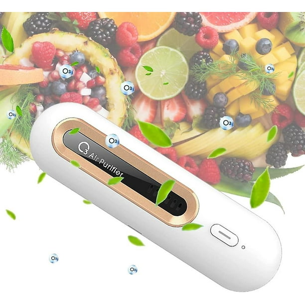 Desodorante y desinfectante de nevera USB, ambientador portátil recargable reutilizable, generadores de ozono O3, desodorantes de nevera, eliminador de olores de nevera JAMW Sencillez