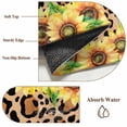 thumbnail image 5 of Leopard Sunflower Front Door Rugs 2x3 ft Abstract Summer Yellow Flower Small Rug for Entryway Non Slip Washable Bathroom Door Mat Absorbent Floor Mat for Indoor Entrance, 5 of 9