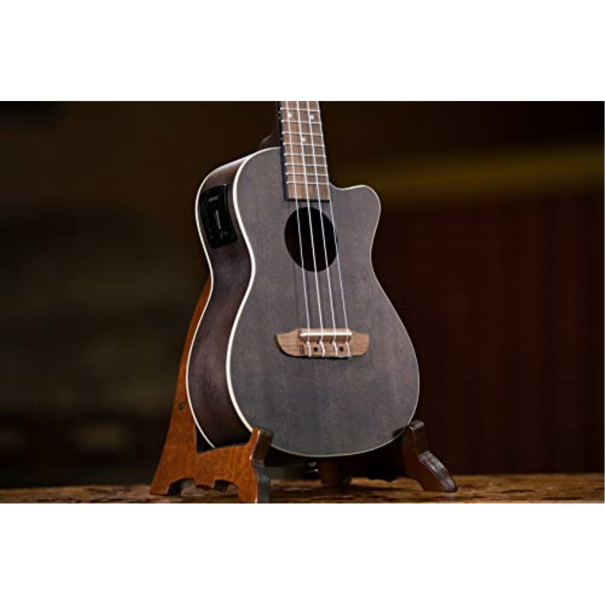 Ortega RUDAWN Earth Series Concert Ukulele Transparent Tequila Sunburst Coal Black