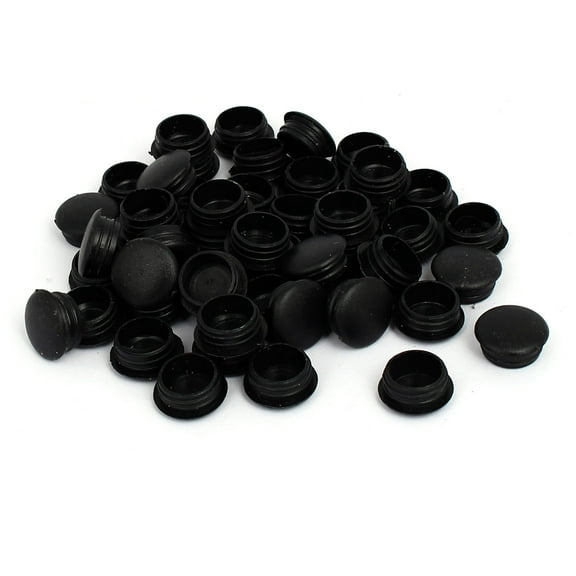 Unique Bargains 15mm Dia Plastic Thread Design Screw Cap Covers Hole Plugs Lids Black 50Pcs