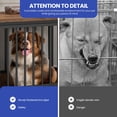 thumbnail image 4 of ModFusion 43" Metal Dog Crate Furniture Double Door Wheels Indoor Outdoor Kennel, 4 of 8
