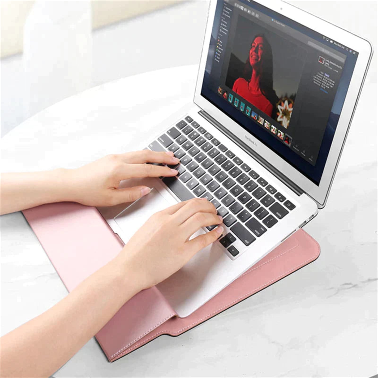 COM1950s Universal 13-14 Inch Laptop Sleeve with Adjustable Stand,Portable Laptop Bag for Travel,Multifunctional Protective Case Featuring Magnetic Closure and Accessory Storage