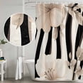 thumbnail image 4 of Abstract Vintage Shower Curtain Set with Hooks, Zebra Texture Pattern Flowers Waterproof Fabric Bathroom Curtains Decor Home Accessories,66 X 72 Inch Long, 4 of 9