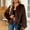 Coffee, variant on BLTIBY Women's Faux Fur Cardigan Coat Winter Fall Fuzzy Warm Fleece Cropped Jacket Elegant Open Front Casual Outerwear Green S