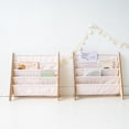 thumbnail image 2 of 3 Sprouts Recycled Fabric Kids Book Rack Storage Bookshelf Organizer in Pale Pink for Ages 3+, 2 of 13