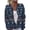 Navy -AK55, variant on Lumtrix Women Cardigan Sweaters Plus Size Warm Xmas Xmas Pattern Blouses with Button Deep Red M