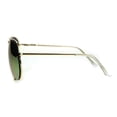 thumbnail image 3 of Rimless Retro Pink Mirror Lens Boyfriend Style Large Gold Pilot Sunglasses, 3 of 4