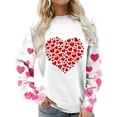 thumbnail image 6 of ClodeEU Women's Valentine's Day Love Heart Print Long Sleeve Round Neck Tops,Casual Trendy Loose T-Shirts Red 02,Womens Plus XL, 6 of 6