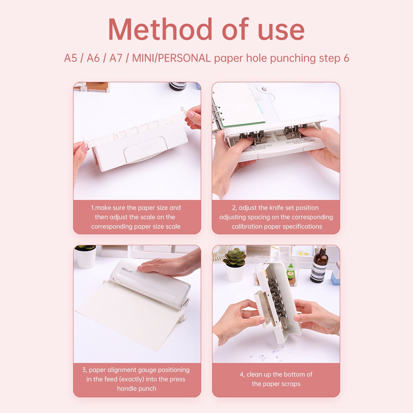 Perforator,Punch Puncher Dairy Planner With 10 Supplies Adjustable Punch Puncher Dairy Planner With 10 Sheet Office Puncher Dairy Planner Paper Punch Huiop Siuke Puncher Adjustable Eryue