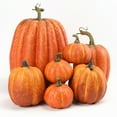 thumbnail image 4 of D-GROEE 7Pcs/Bag Artificial Lifelike Pumpkin Fall Harvest Small Polystyrene Pumpkins for Home Garden, Fall Harvest Decor, Thanksgiving or Halloween Decoration, 4 of 7
