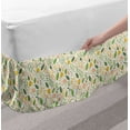 thumbnail image 2 of Ambesonne Multi-color Botanical Wrap Around Microfiber Bed Skirt, Full, 2 of 2