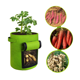 thumbnail image 3 of Bolsas para macetas de patatas, paquete de 3, 10 galones, bolsas de cultivo, aireación, macetas de tomate con solapa y asas (verde), 3 of 5