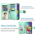 thumbnail image 2 of 6.5" 2020 Galaxy A51 5G Case, Samsung Galaxy A51 5G Wallet Case, Njjex Luxury PU Leather 9 Card Slots Holder Carrying Folio Flip Cover [Detachable Magnetic Hard Case] & Kickstand & Hand Strap, 2 of 5
