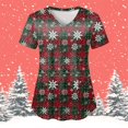 thumbnail image 2 of BloomJoy Scrubs for Women Christmas Womens Short Sleeve V Neck Snowman Printed Top Nursed Working T Shirts Blouse With Pockets Holiday T Shirt Weightlifting Long Sleeve Shirts, 2 of 4